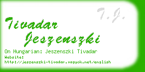 tivadar jeszenszki business card